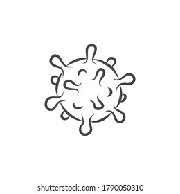 Coronavirus icon. Corona virus covid 2019. Line icons isolated on a white background