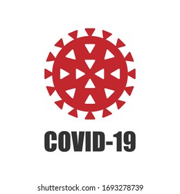 Coronavirus icon. Corona virus disease symbol. Influenza pandemic logo. Sars Covid-19 sign. Isolated on white background. Vector illustration image.