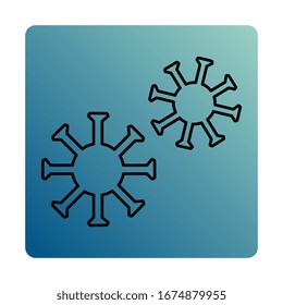 Icono del Coronavirus.  COVID-19. Icono de vector negro EPS 10. 
