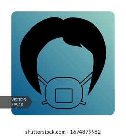 Coronavirus icon. COVID-19. Black vector icon EPS 10. 