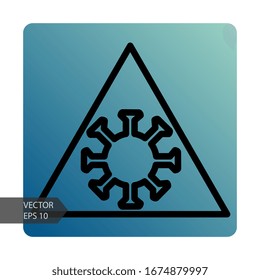 Coronavirus icon. COVID-19. Black vector icon EPS 10. 