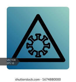 Coronavirus icon. COVID-19. Black vector icon EPS 10. 