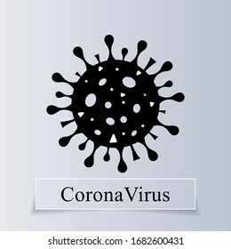 Coronavirus Icon. Covid-19.  Coronavirus Cell, 2019-nCoV In China, Wuhan. Isolated Vector Icon