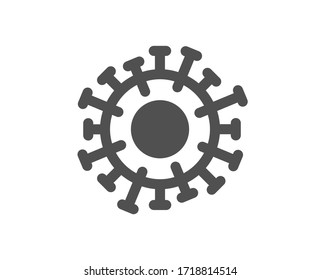 Coronavirus icon. Covid-19 pandemic virus sign. Corona virus symbol. Classic flat style. Quality design element. Simple coronavirus icon. Vector