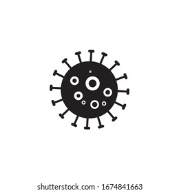 Coronavirus icon design. Danger bacteria vector isolated on white background