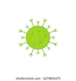 Coronavirus icon design. Danger bacteria vector isolated on white background