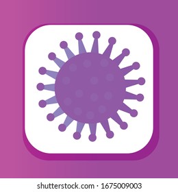 Coronavirus icon flat style. Isolated on a white background. Vector illustration