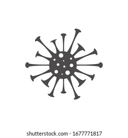 Coronavirus Symbol in flachem Stil.Vektorillustration Illustration.