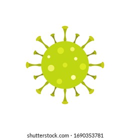 Coronavirus Symbol in flachem Stil.Vektorillustration Illustration.