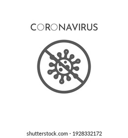 Coronavirus icon. Good for great for Covid-19 posters, icons, signs, symbols, etc.