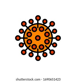 Coronavirus icon. Graphic element illustration with different style on white background. Vector Illustration. 