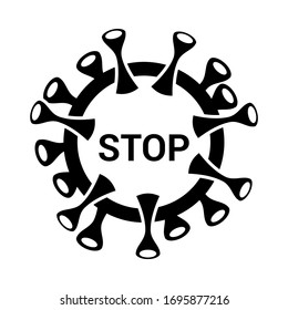 Coronavirus icon for infographic or website. Novel Coronavirus 2019-nCoV. 2019 and 2020 pandemic. 