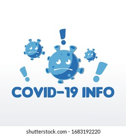 Coronavirus icon information for medical graphic