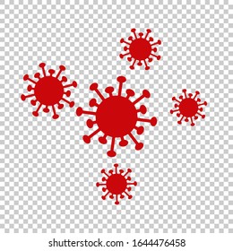 coronavirus icon isolated on transparent background
