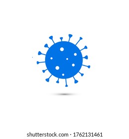 Coronavirus icon. Isolated on white background. Vector illustration, eps 10.