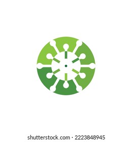 coronavirus icon logo vector design