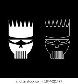 Coronavirus icon, mask with a crown