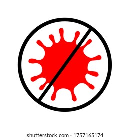 Coronavirus Icon. Means Stop Epidemic. Vector illustration