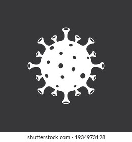 Coronavirus icon on grey background