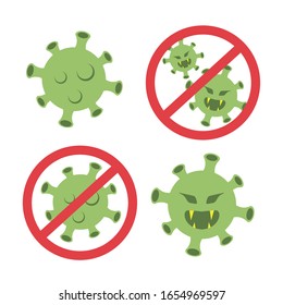 Icono de Coronavirus sobre fondo blanco. Icono de nuevo coronavirus (2019-nCoV). Ilustración del vector