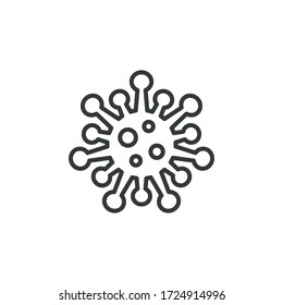Coronavirus icon on white background