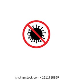 Icono de Coronavirus sobre fondo blanco
