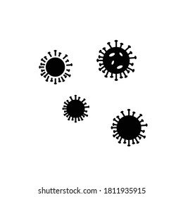 Coronavirus icon on white background