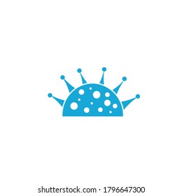 Coronavirus icon on white backround eps. Coronavirus icon symbol vector illustration