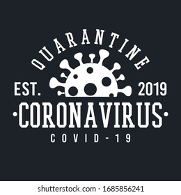 Coronavirus Icon Original. A Logotype Sports College And University Style. Illustration Design.