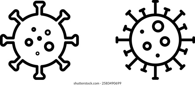 "Coronavirus Icon Representing COVID-19, Pandemic, and Global Health Awareness"