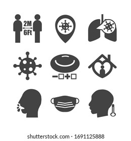 Coronavirus icon set
