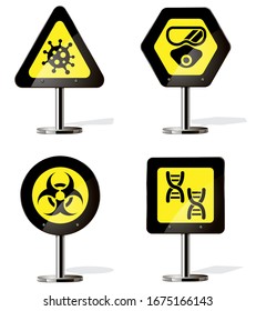 Coronavirus Icon Set für Infografik oder Website. Novel Coronavirus 2019-nCoV. Epidemie 2019 und 2020 COVID-19