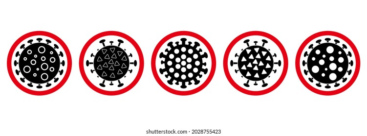 coronavirus icon set vector sign symbol