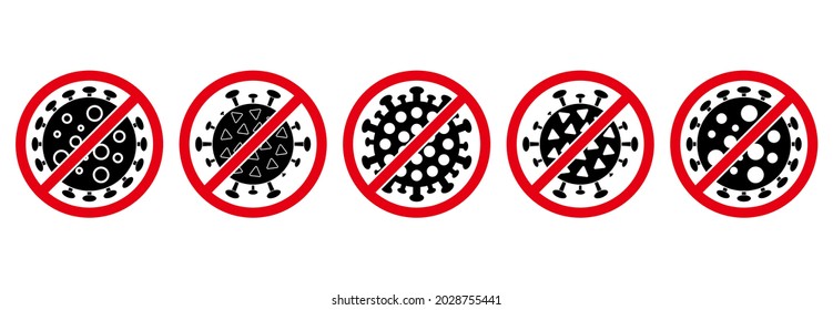 coronavirus icon set vector sign symbol