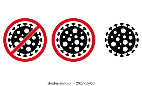coronavirus icon set vector sign symbol
