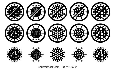 símbolo de símbolo del vector del conjunto de iconos de coronavirus