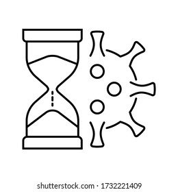 Coronavirus Icon  Sign, 2019-nCoV Novel  Bacteria. No Infection and Stop Coronavirus Concepts.  Cell Isolated Vector Icon