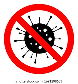 Icono del Coronavirus, firma la advertencia 2019-nCoV molécula de riesgo médico pandémico enfermedad de riesgo para la salud. Ilustración vectorial.