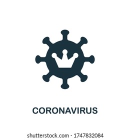 Icono del Coronavirus. Elemento sencillo de la colección de coronavirus. Icono de Creative Coronavirus para diseño web, plantillas, infografías y más