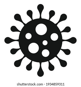 Coronavirus icon. Simple illustration of coronavirus vector icon for web design isolated on white background