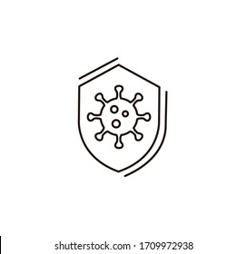 Coronavirus icon and symbol. Pandemic 2019-nCoV icon set for infographic or website. Spread and growth of diseased, infographics. Vector line illustration