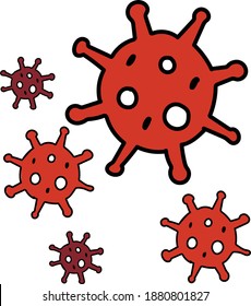 Coronavirus icon symbol vector illustration on white background.EPS 10.