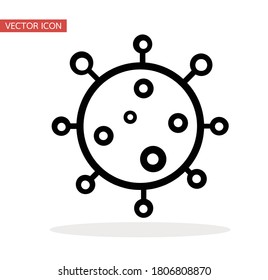 Coronavirus icon symbol vector line 