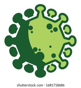 Coronavirus icon vector illustration.

An artistic interpretation of the virus that caused the 2020 world pandemic.