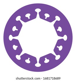 Coronavirus icon vector illustration.

An artistic interpretation of the virus that caused the 2020 world pandemic.