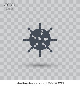 icono del coronavirus. Ilustración del vector EPS 10.