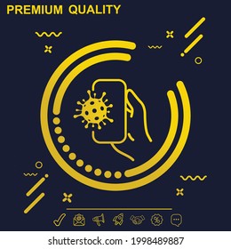 Coronavirus icon vector illustration - modern design