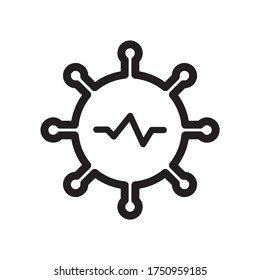 Coronavirus-Symbol, Vektorgrafik-Vorlage