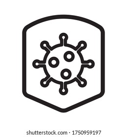Coronavirus-Symbol, Vektorgrafik-Vorlage