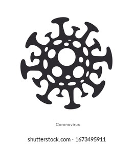 Coronavirus icon vector isolated on white background. Novel coronavirus 2019-nCoV - global pandemic. Virus Infection concept. Medical wallpaper. Coronavirus quarantine. 10 eps